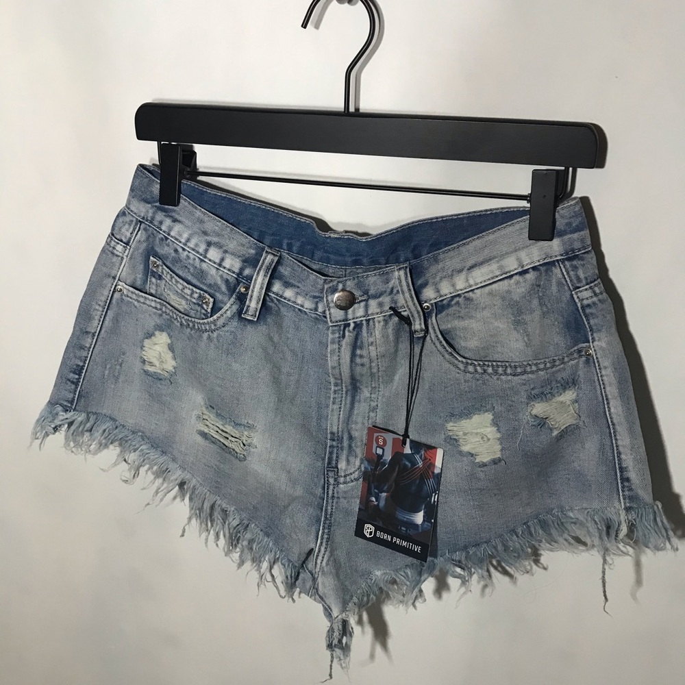 Born Primitive distressed cutoff Jen shorts NWT